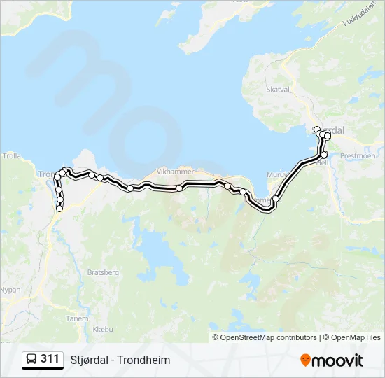 311 Bus Line Map
