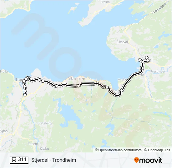 311 Bus Line Map