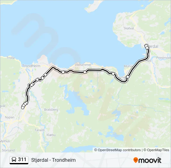 311 Bus Line Map