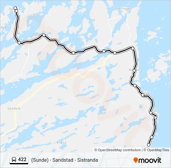422 Bus Line Map