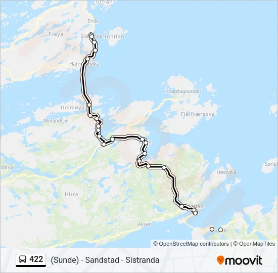 422 Bus Line Map