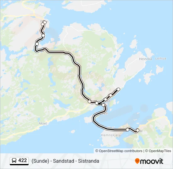 422 Bus Line Map