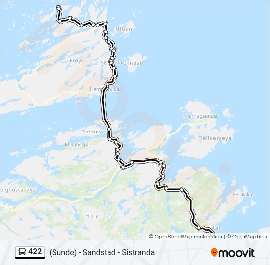 422 bus Line Map