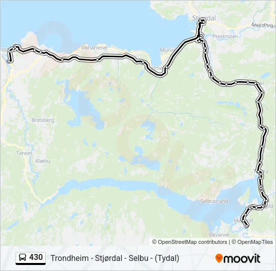 430 Bus Line Map