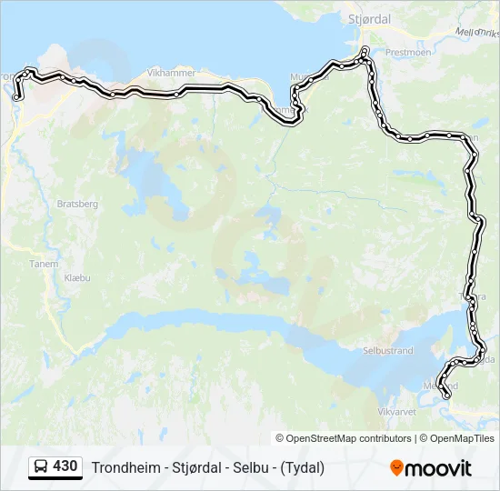 430 Bus Line Map