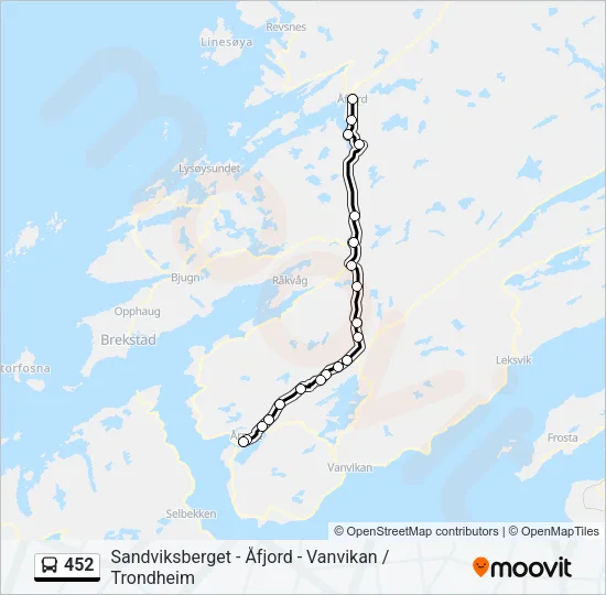 452 Bus Line Map