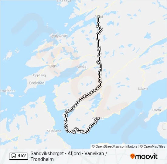 452 Bus Line Map