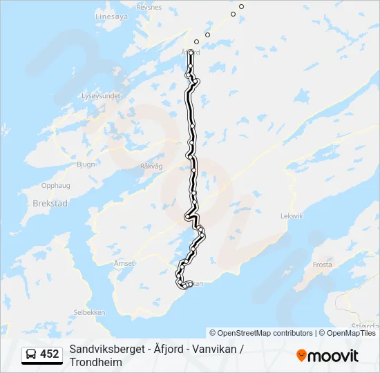 452 Bus Line Map