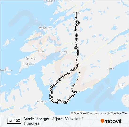 452 Bus Line Map