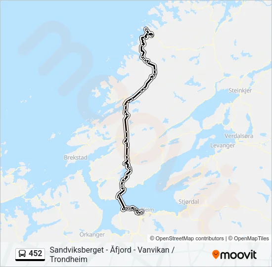 452 Bus Line Map