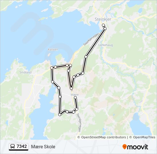 7342 bus Line Map