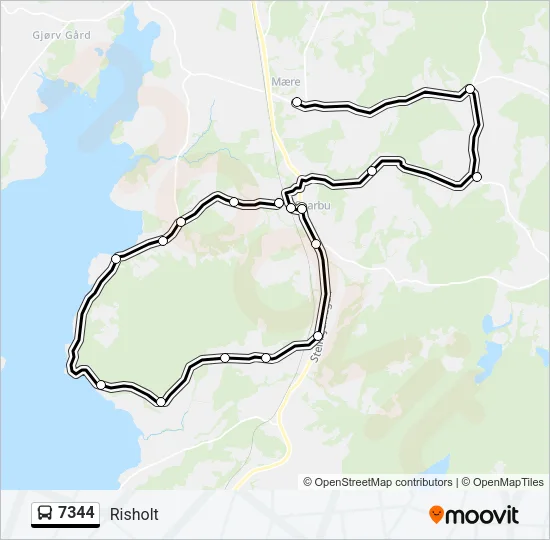 7344 Bus Line Map