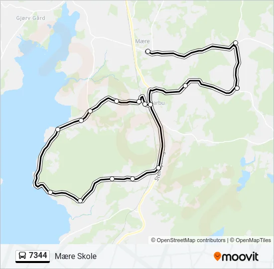 7344 Bus Line Map