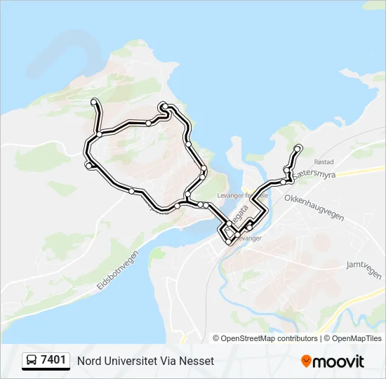 7401 Bus Line Map