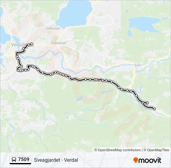 7509 Bus Line Map