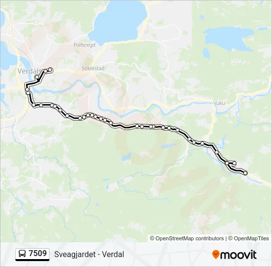7509 Bus Line Map