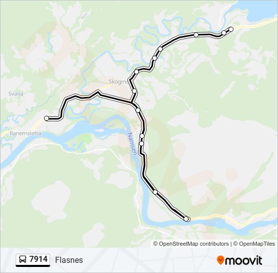 7914 bus Line Map