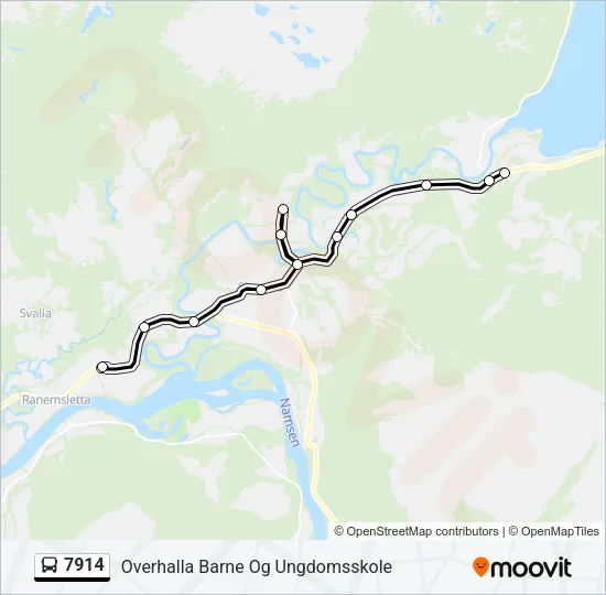 7914 Bus Line Map