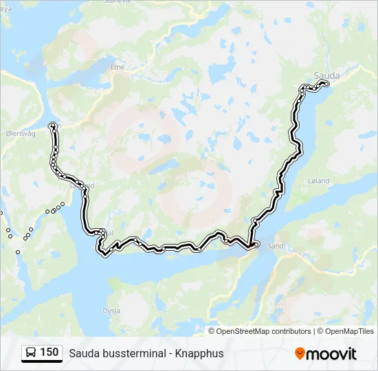 150 Bus Line Map