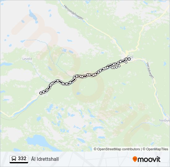 332 bus Line Map