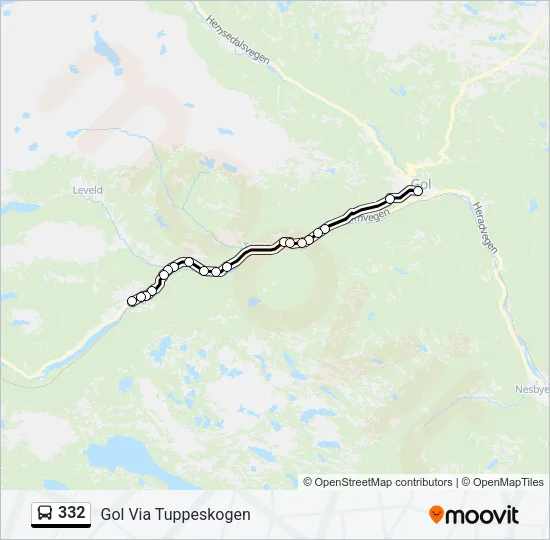 332 Bus Line Map