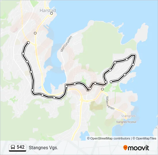 542 Bus Line Map