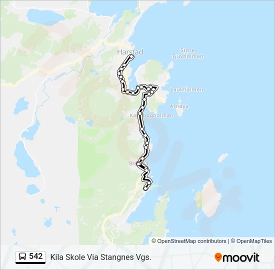 542 Bus Line Map
