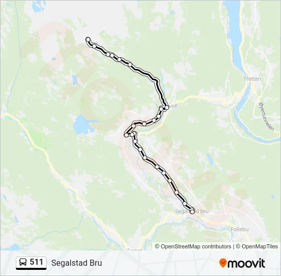 511 buss Linjekart