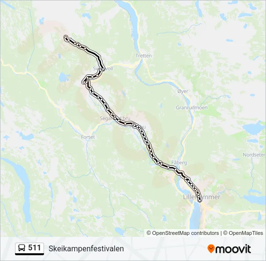 511 buss Linjekart
