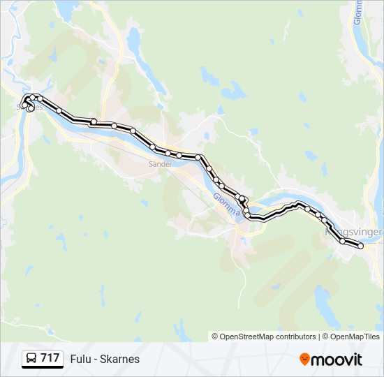 717 bus Line Map