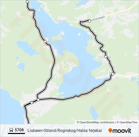 5708 bus Line Map