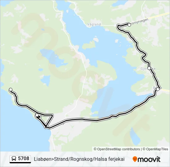 5708 Bus Line Map