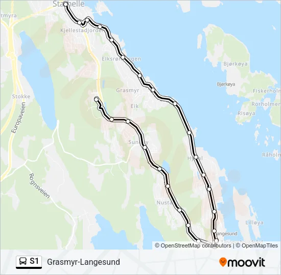 S1 Bus Line Map