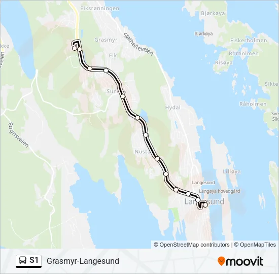 S1 Bus Line Map