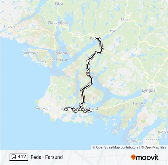 412 Bus Line Map