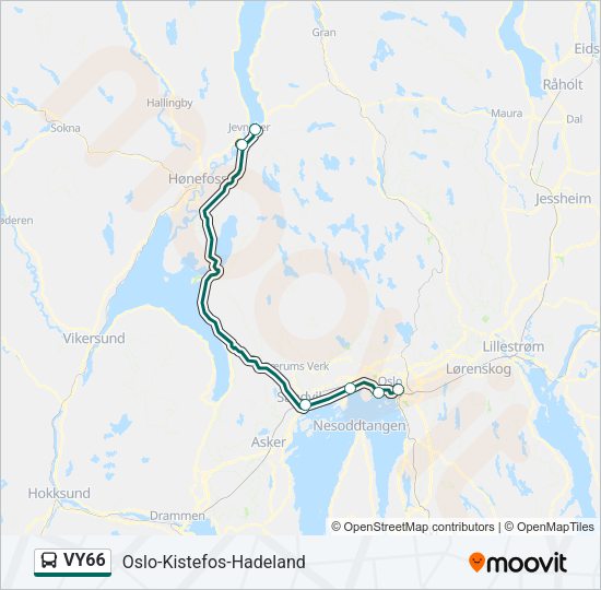 VY66 Bus Line Map