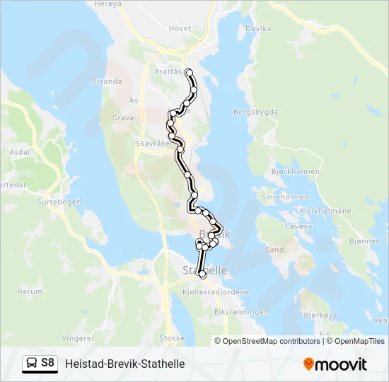 S8 Bus Line Map