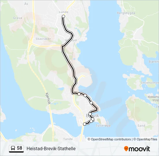 S8 Bus Line Map