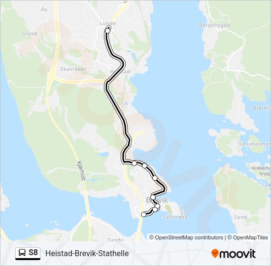 S8 Bus Line Map