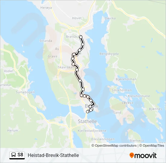 S8 Bus Line Map