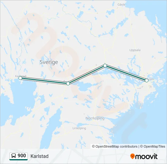 900 Bus Line Map