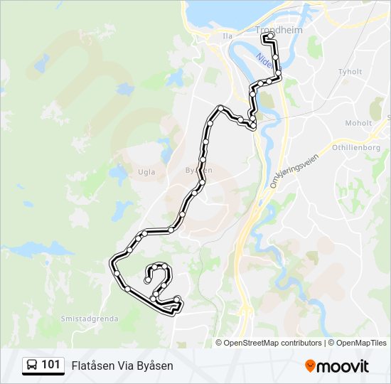 101 Bus Line Map