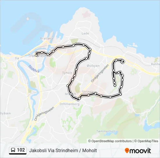 102 Bus Line Map
