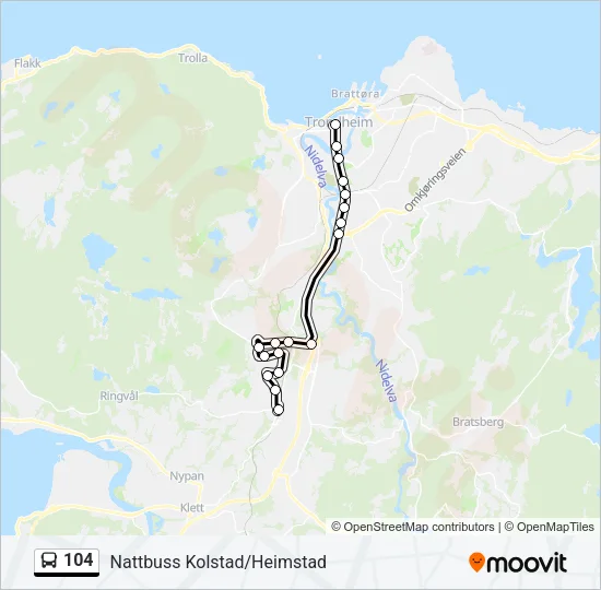 104 Bus Line Map
