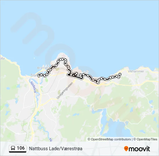 106 Bus Line Map