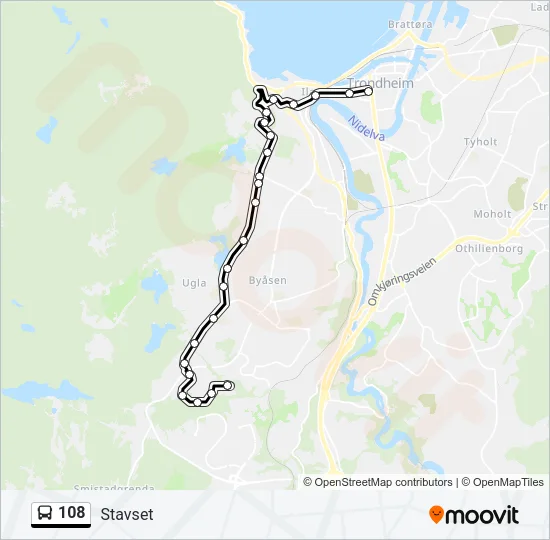 108 Bus Line Map