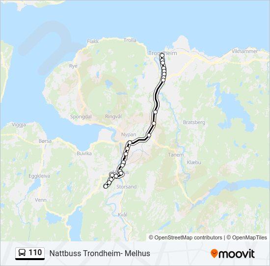 110 bus Line Map