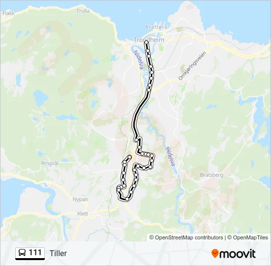 111 Bus Line Map