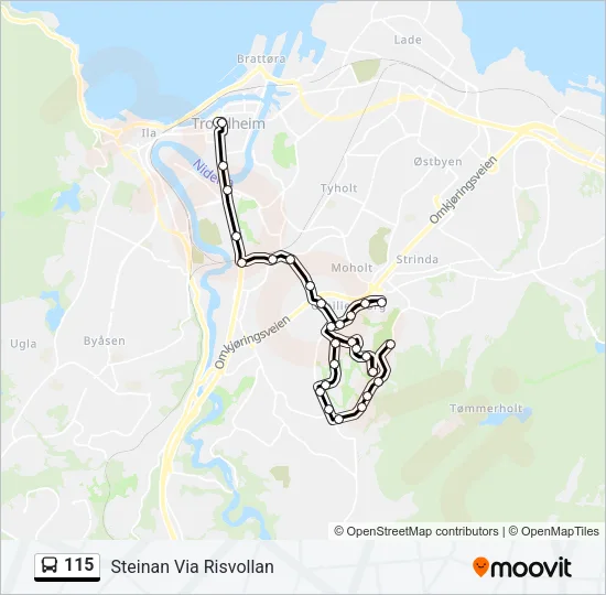115 Bus Line Map