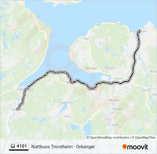 4101 Bus Line Map